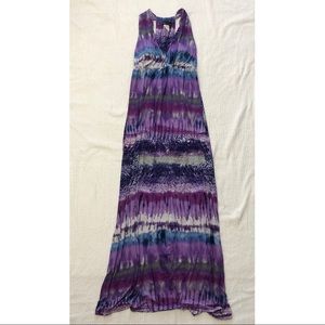 Mon Amie | Purple Multi-Pattern Maxi Dress